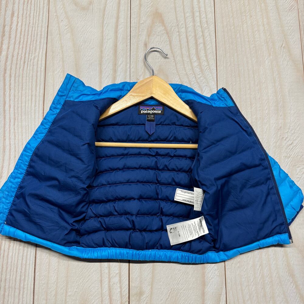 Patagonia Toddler Boys 6-12M Duck Down Sweater Puffer 600 Fill Jacket Blue - Picture 6 of 8